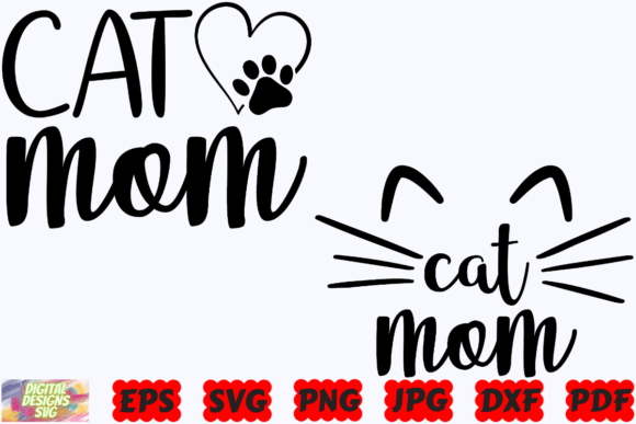 Cat Mom SVG – A Versatile Graphic Design Asset for Crafts and Branding