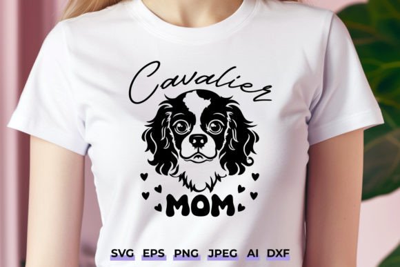 Cavalier Mom SVG - A Versatile Graphic Design Asset for Crafts and Merch