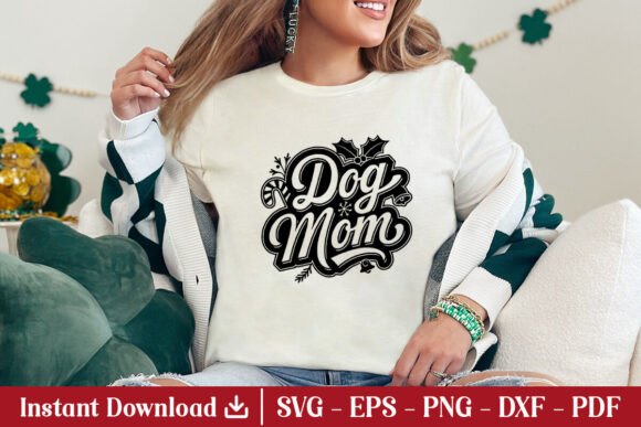 Christmas Dog Mom SVG – A Versatile Graphic Design Asset for Crafty Content Creators