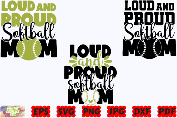 Loud and Proud Softball Mom SVG Sport: A Graphics Review for Craft Creators