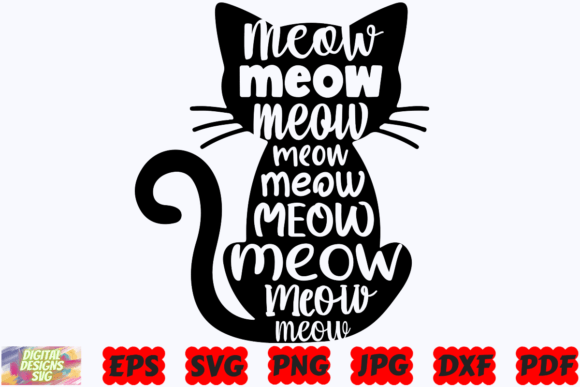 Meow Meow SVG Cat Mom: A Versatile Embroidery Design for Real Projects