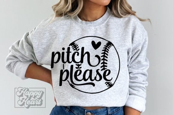 Pitch Please SVG - Baseball Mom SVG for Website & Editorial Design