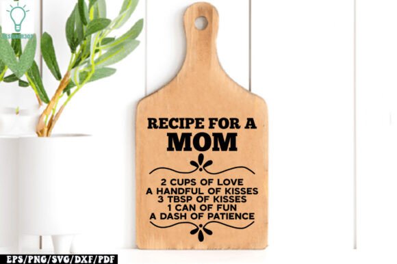 Recipe for a Mom SVG: A Creative Design Asset for Crafts and Branding