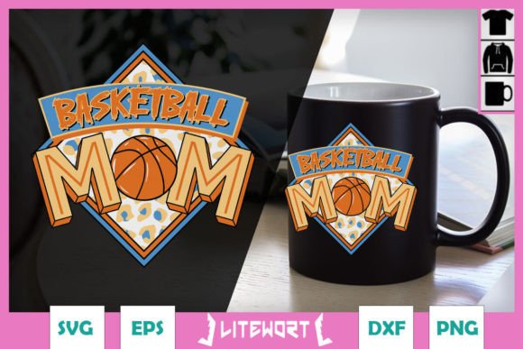 Retro Basketball Mom SVG: A Versatile Graphic Design Asset for Crafts and Marketing