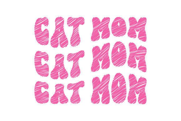 Retro Cat Mom SVG & Trendy Quotes PNG: A Versatile Graphic Design Asset for Crafts