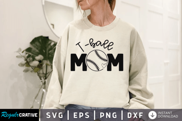 T-ball Mom Svg Design: A Playful Graphic Asset for Crafts and Local Business Branding